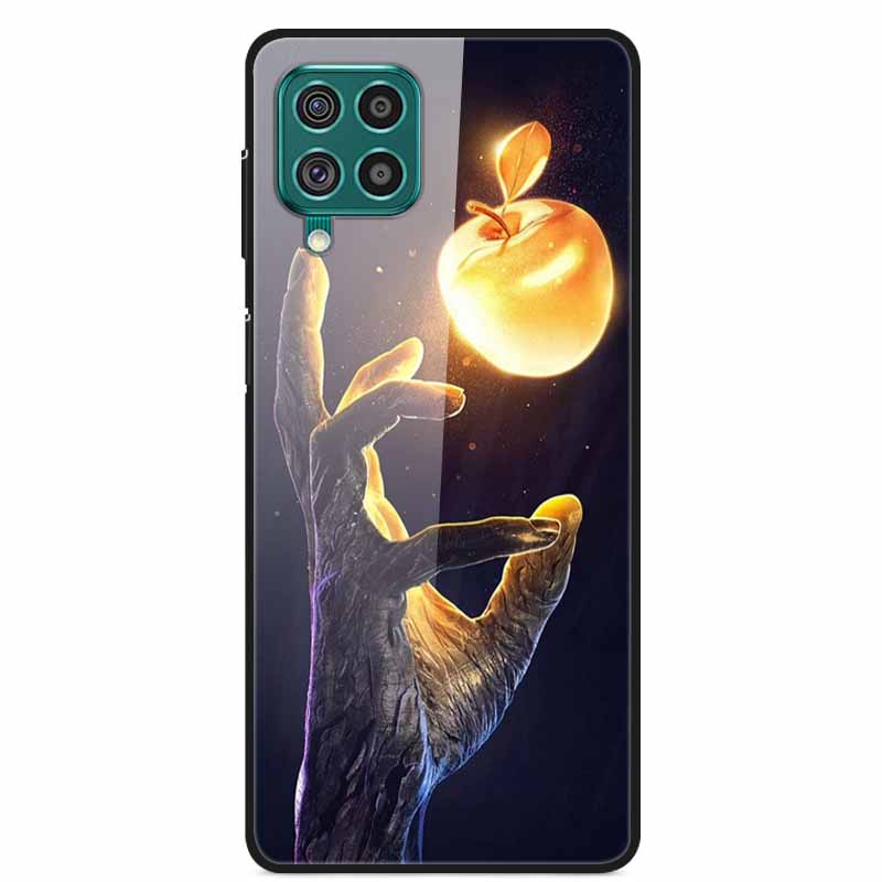 For Samsung M32 Case Tempered Glass Hard Back Cover Case For Samsung Galaxy A12 A22 M32 Phone Case Cover M 32 A 22 Funda Coque