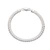 2Pcs 5mm Side Chain Necklace Full Side Snake Chain Bracelet Flat Chain Bracelet  Fashion Jewelry
