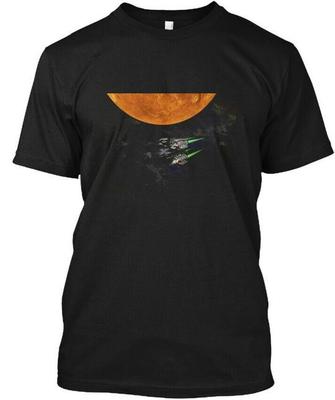 Science Fiction Ruimteschip Raket T-shirt Gemaakt in de VS Maat S tot 5XL Unisex T-shirt