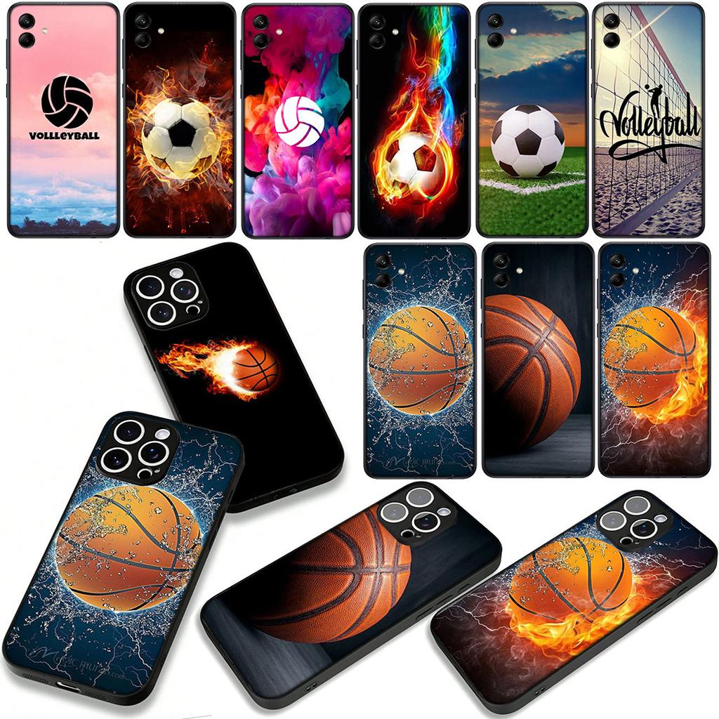Basketball Volleyball Sunset Football Phone Cover Case for Apple iPhone 16 15 14 Plus 13 12 Mini 17 Pro Max + 16E Air 16+ ProMax
