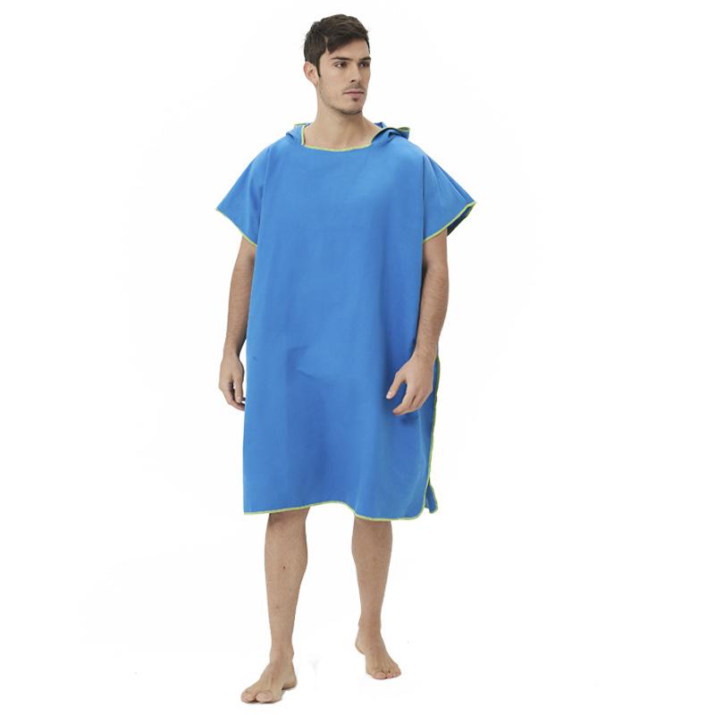 Quick Drying Cloak Double Sided Fleece Hooded Bath Towel Absorbent Quick Drying Diving Swimming Beach Adult Bathrobes