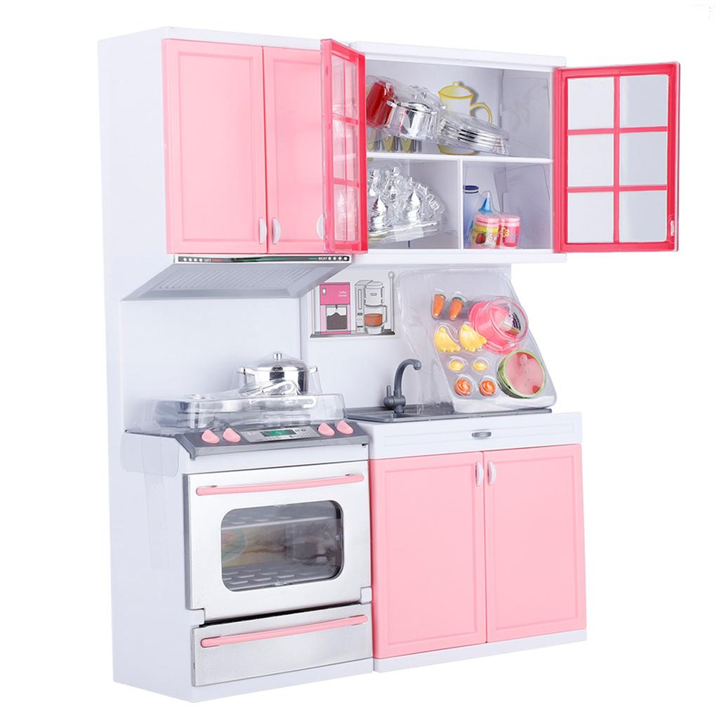 Mini Kitchen Pretend Role Play Toy Set Funny Kitchenware Playing House Gifts for Children Girls