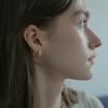 14K Gold-Filled Silver Angel Ring One-Touch Earrings