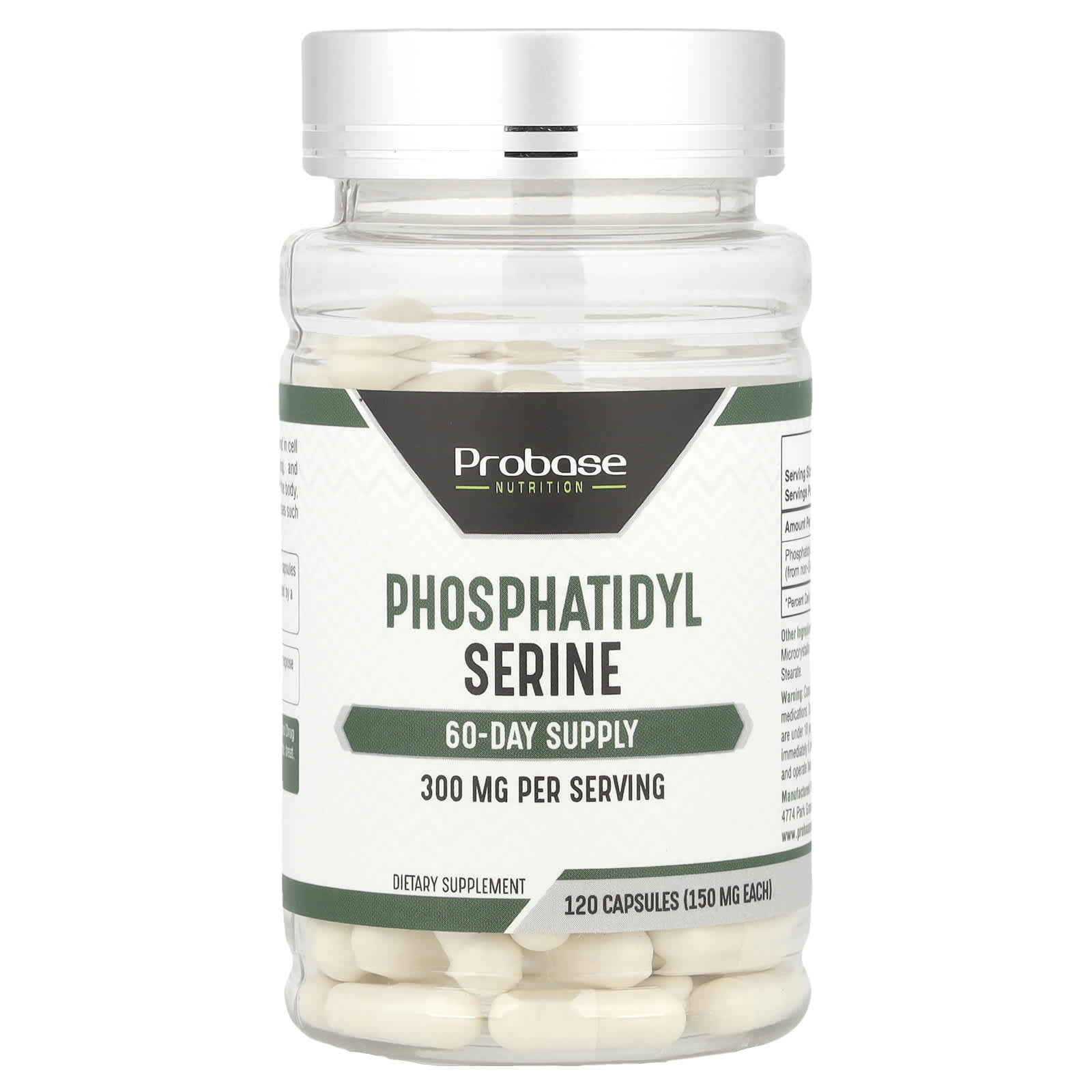 

Phosphatidyl Serine, 120 Capsules (150Mg per Capsule)