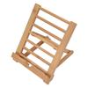 Tablet Stand Bamboo Folding Multi Angle Universal Desktop Tablet Holder for 4 to 13in Phone Book Music Score