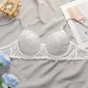Women's Transparent Lingerie Set Lightweight Breathable Lace Lingerie Thong Bra Set