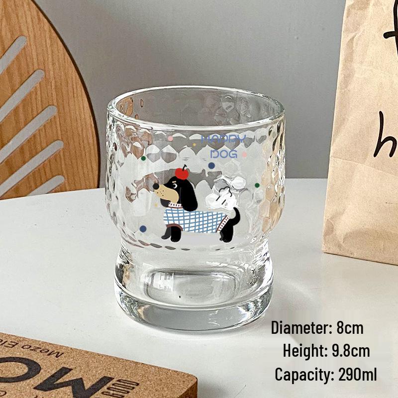 Stylish High-Capacity Glass Cup for Women - Cute Summer Design for Water, Coffee, or Milk