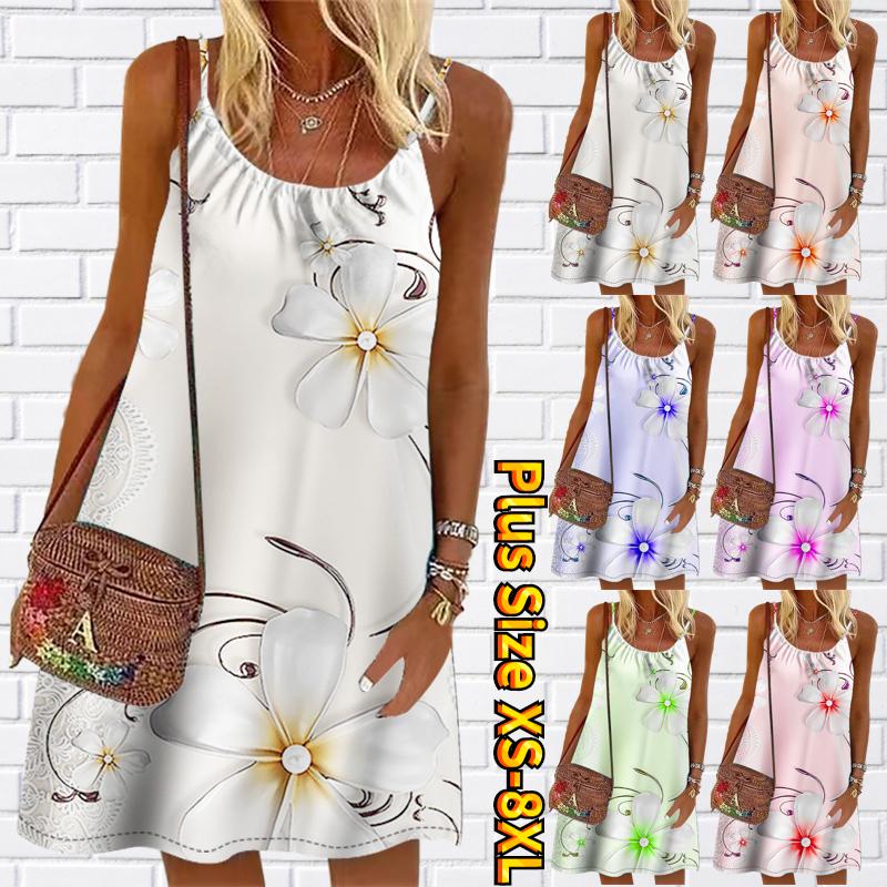 

Женское мини-платье с принтом цветка нарцисса без рукавов платье для вечеринки летнее пляжное платье сарафан