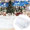 Runtowo Simulation Snowflake 80x240cm Christmas Tree Skirt ,Artificial Cotton Christmas Snow Cover 2026 Merry Christmas Decor