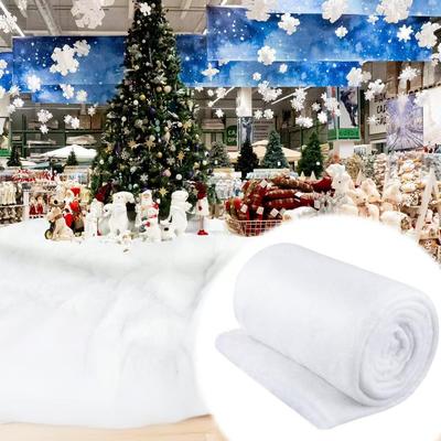 Runtowo Simulation Snowflake 80x240cm Christmas Tree Skirt ,Artificial Cotton Christmas Snow Cover 2026 Merry Christmas Decor