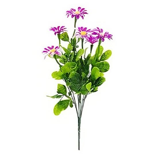 

Artificial Flowers Realistic Fake Silk Spring Wildflowers Bouquet with Stem Faux Greenery Shrubs Plants for Floral Arrangements Wedding Home Garden рожевий червоний колір