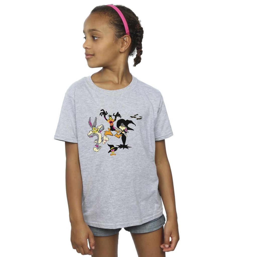Looney Tunes Girls Halloween Friends bomull T-skjorte