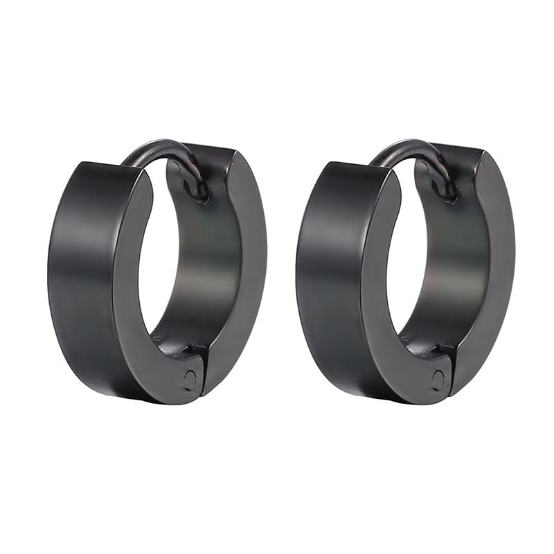 Orecchini a Cerchio con Rivetti a Forma di Cuore Hip-Hop Creativi per Donna Acciaio Inossidabile Fibbia Geometrica per Orecchio Piercing Gioielli Cool Rock Punk a Bottone
