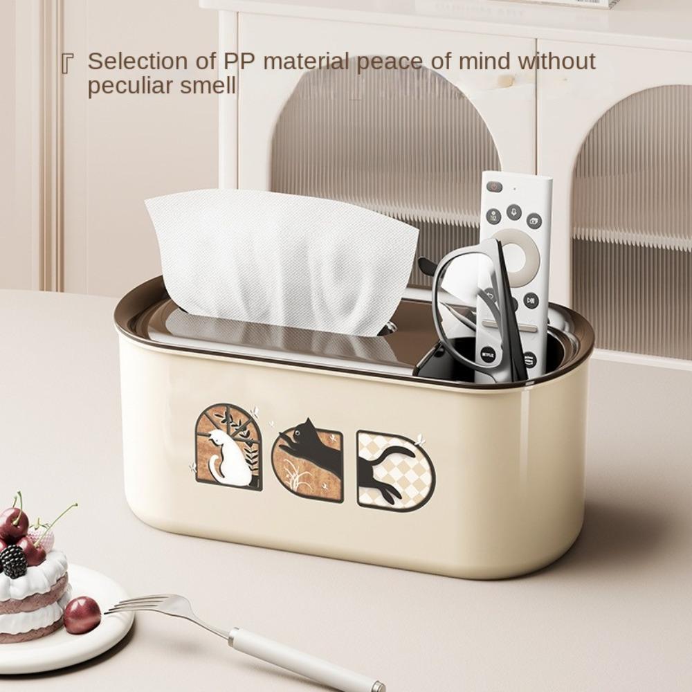 

Plastic Tissue Holder Rectangular Napkins Dispenser Multifunctional Paper Box Bedroom