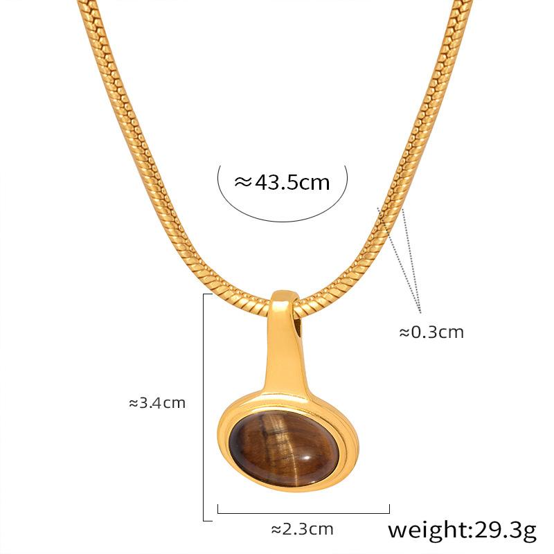 Knorpel Schlangenknochen Kette Glas Anhänger Halskette Titan Stahl 18K Gold Nicht-Fading Maillard Zubehör Vielseitig Schmuck Frauen