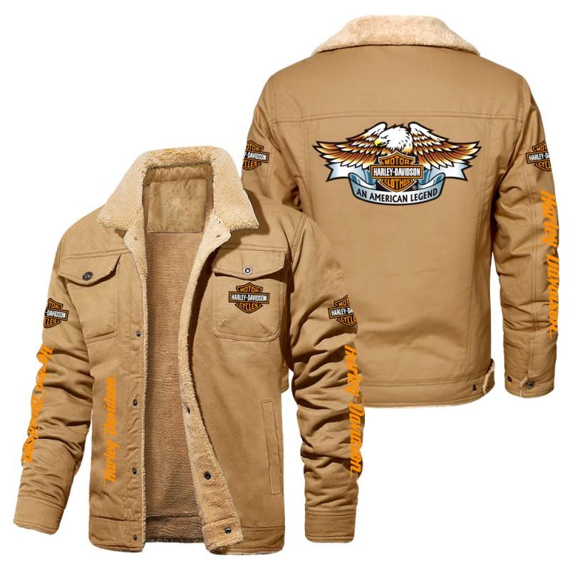 Mens Winter Fleece Lined Cotton Jacket Slim Fit Stand Collar Sport Coat With Graphic Prints European Size