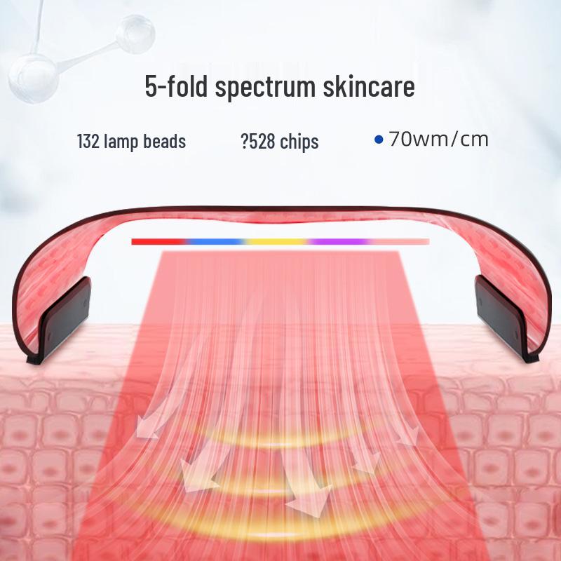 Red Light LED Skin Rejuvenation Panel with Foldable Stand - Home Use Silicone Pulsed Photon Device