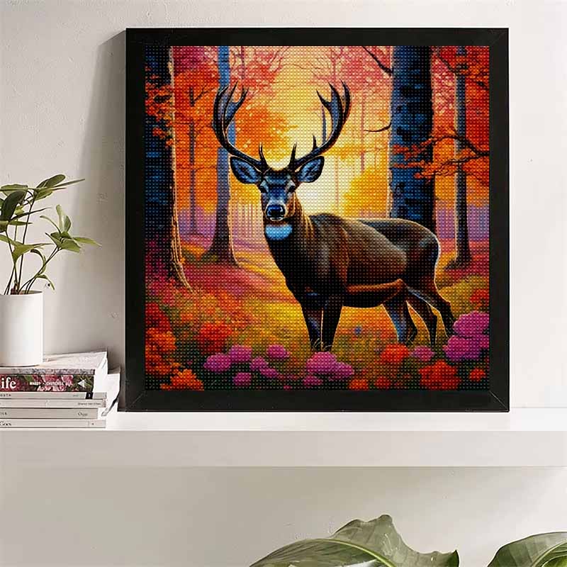 New Arrival 5D DIY Full Circle Diamond Painting "Elk" Embroidery Cross Stitch Home Decor Gift