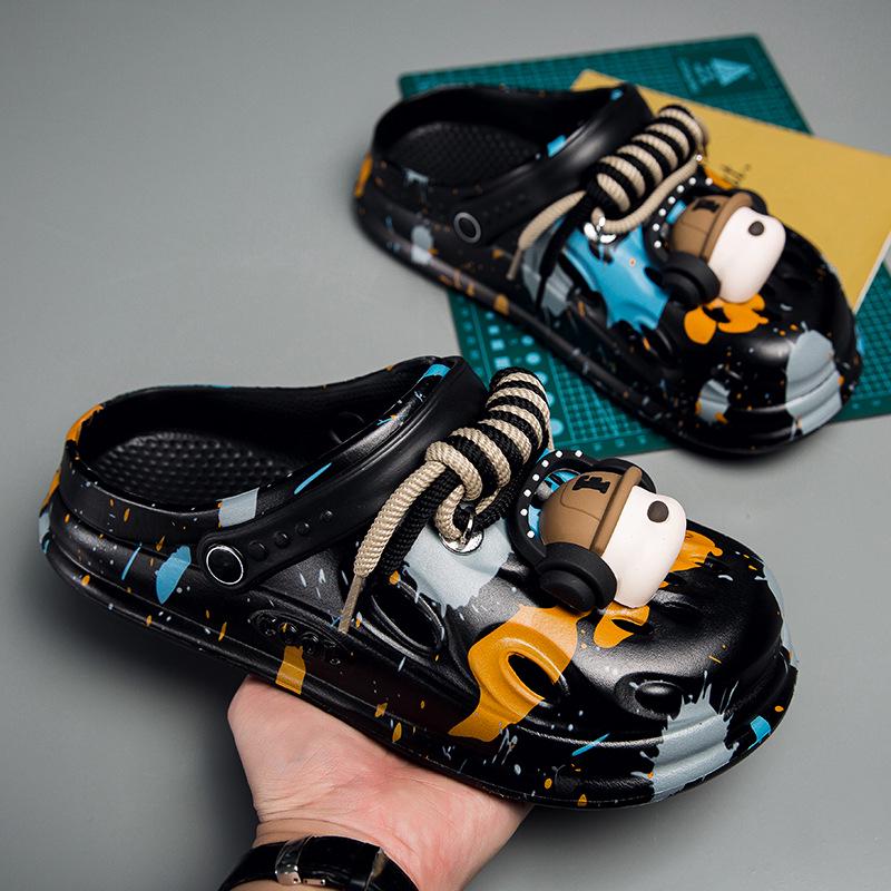 2025 Summer Hole Shoes Dog Ear Slippers - Unisex