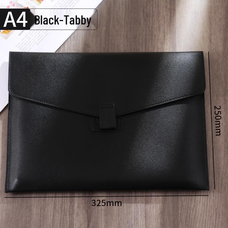 Large Capacity A4 Leather File Bag - Multifunctional Business Office Folder