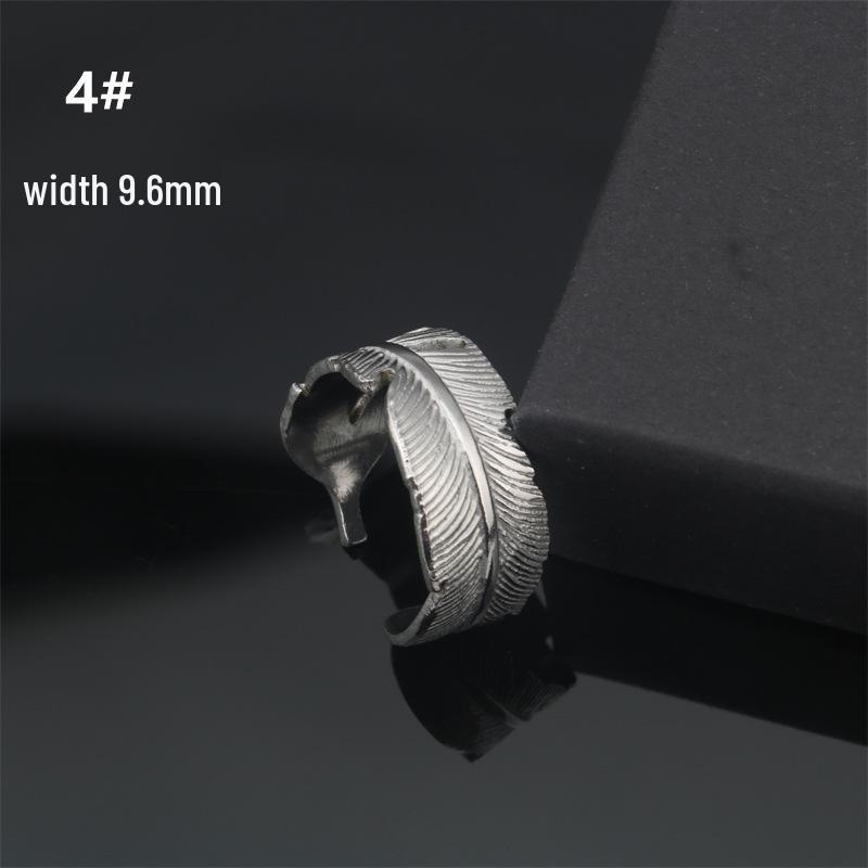 

Stainless Steel Adjustable Maple Leaf Flower Ring - Unisex Titanium Steel Hand Jewelry Size 8