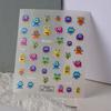 Kuaishou Douyin Hot-Selling 5D Cute Cartoon Character Nail Stickers - Little Monster Design