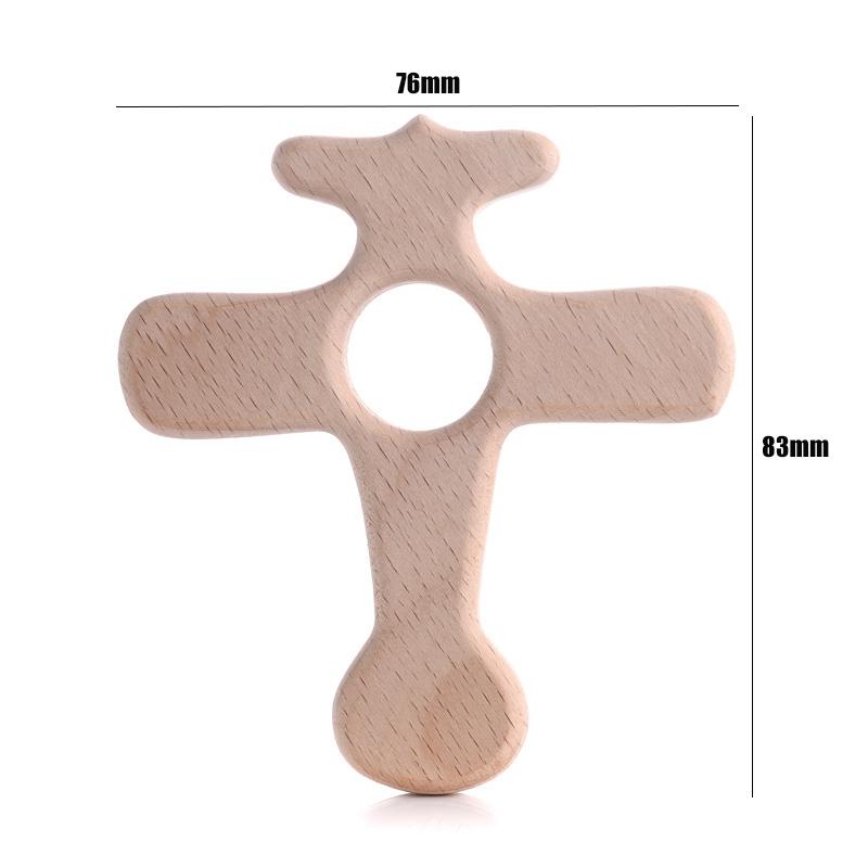 1Pcs Wooden Rodent Teethers Baby Cartoon Animals Rainbow Ice Cream Beech Teether Pendant For Baby Pacifier Chain Nurse Gifts Toy
