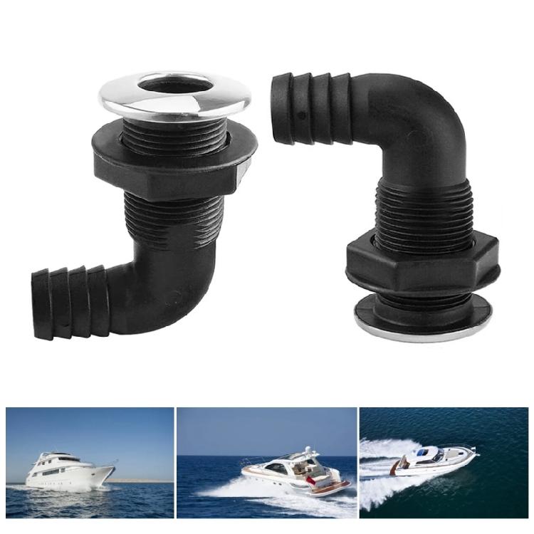 Flexible Design Corrosion Resistant ABS Plastic Marine Grade 3/4 Inch Bilge Drain Outlet Nylon Bend For Long Term Use