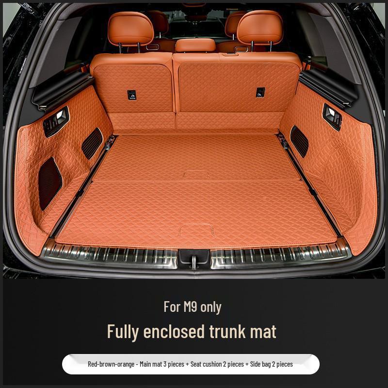 Full Coverage Nappa Leather Trunk and Backrest Mat for 2024/25 AITO M9 Five/Six-Seater