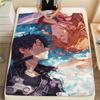 1PC Sword Art Online Print Flannel Blanket, High quality Comfortable for All Seasons, Home Decor, Warmth and Comfort, Perfect for Christmas Gifts