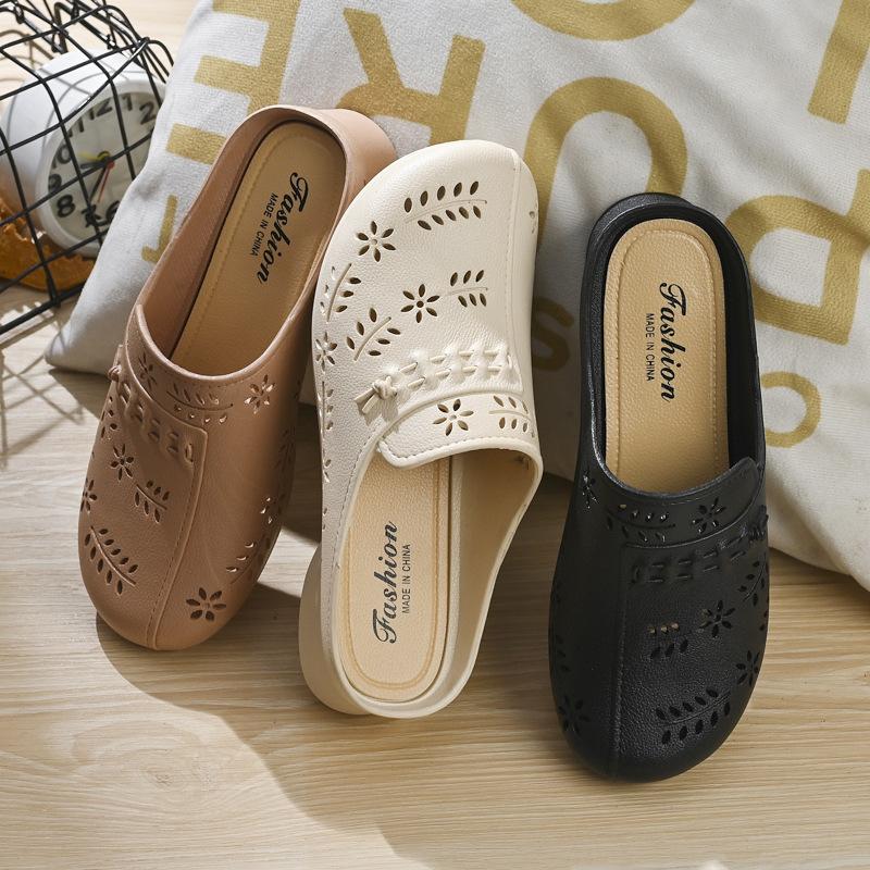 Women's Breathable Hollow-out Clogs Slippers Lightweight Non-slip Backless Mules Casual Indoor Outdoor Summer Shoes