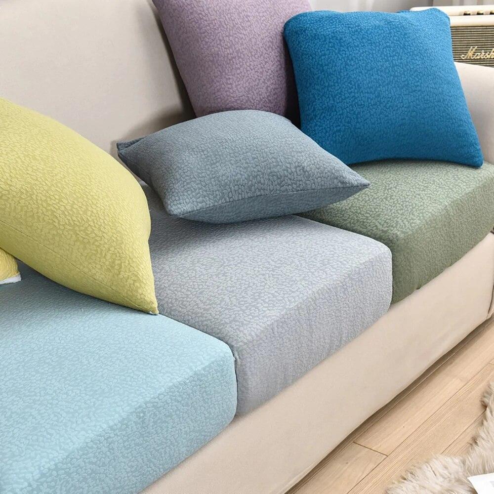 Waterproof Seersucker Sofa Cover Elastic Jacquard Sofa Seat Cushion Cover For Living Room L-Shape Corner Armchair Sofa Slipcover