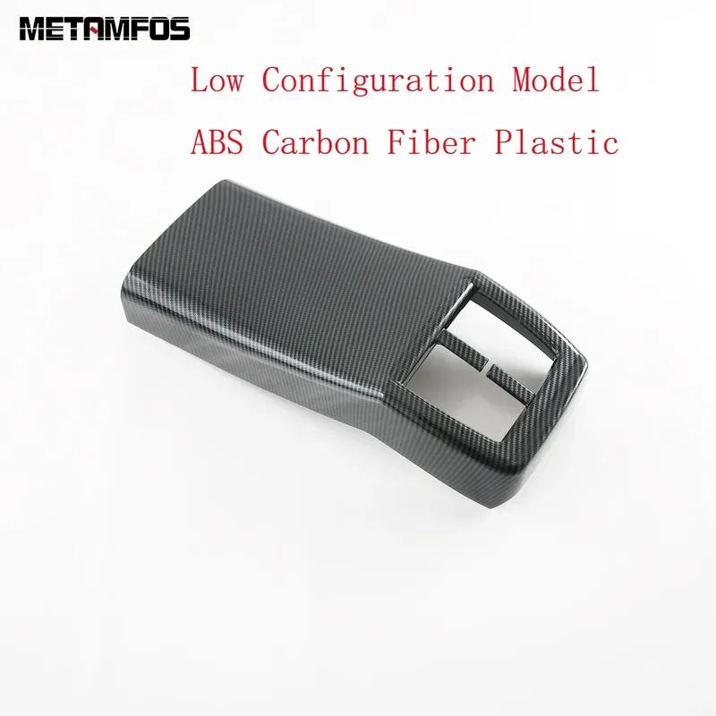 For Kia Niro -2024 2025 Carbon Fiber Rear Seat Air Conditioner Vent Outlet Cover Trim Frame Sticker Accessories Car Styling