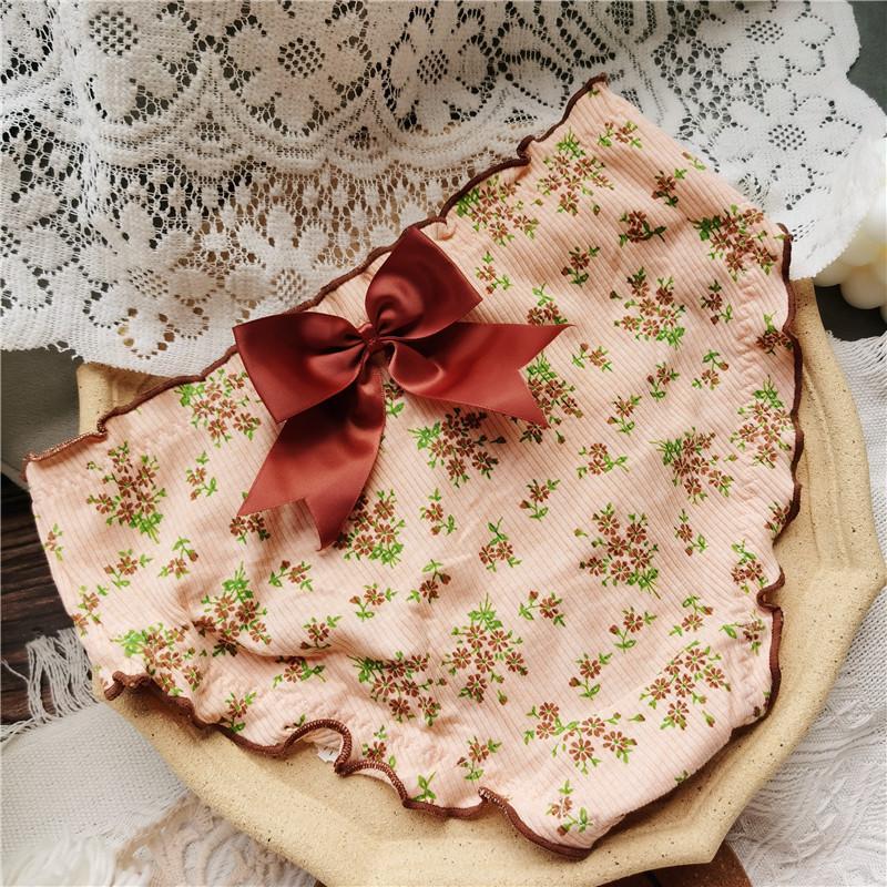 Bavlněné kalhotky s roztomilým potiskem Big Bow pro ženy