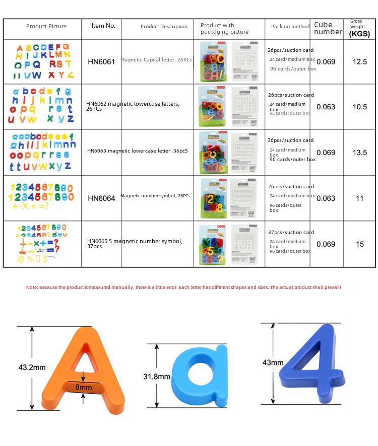 Children's Early Learning Magnetic Letter and Number Stickers - EVA Soft Educational Toys for Blackboard and Fridge