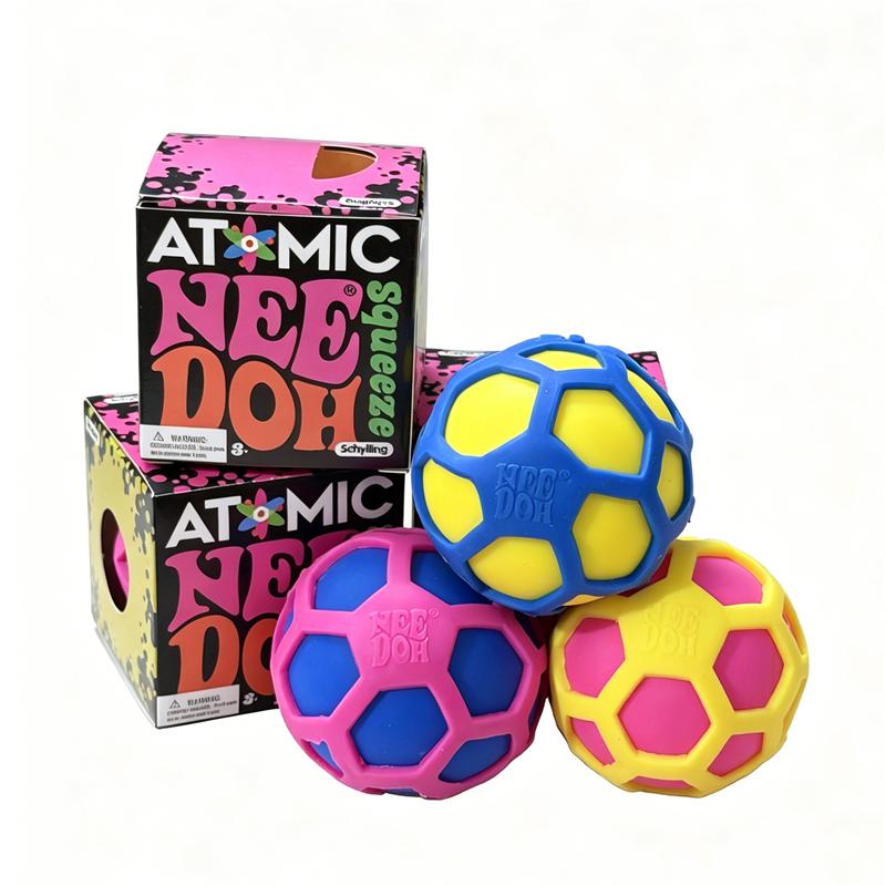 Atomic Needoh Pop-Out Mesh Ball Sensory Therapy Toy Non-Toxic Multicolored Knead Stretch Anxiety Relief Office Desk Fidget Toy