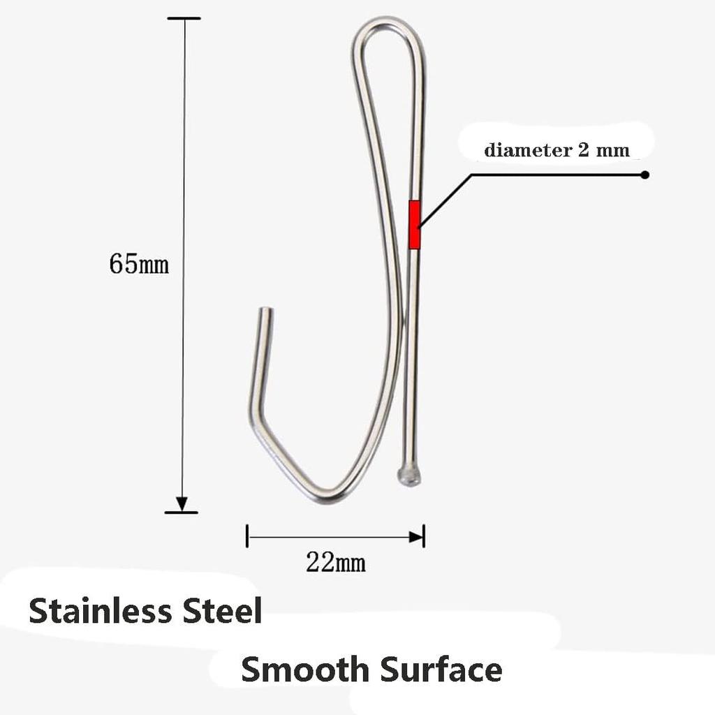 Curtain Hooks Stainless Steel Hooks Metal Single Prongs Pinch Pleat Drapery 70 Pcs Hook Long S Hooks Pinch Pleat (70 pcs)