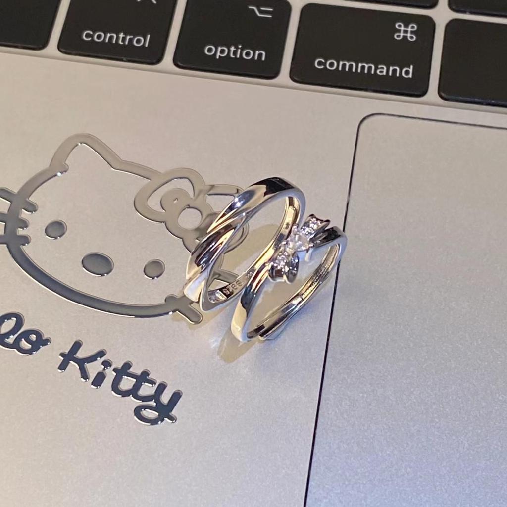 Light Luxury Adjustable Couple Bow Tie Rings - High-End Versatile Jewelry