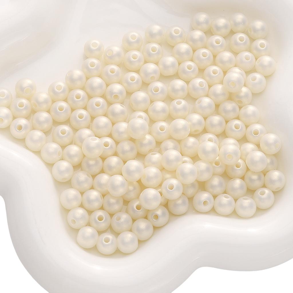 Handmade Beads 8mm Acrylic Dream Color Fantasy Gold Round Beads Handmade DIY Hand String Beads Accessories Bracelet Necklace Jewelry Loose Beads