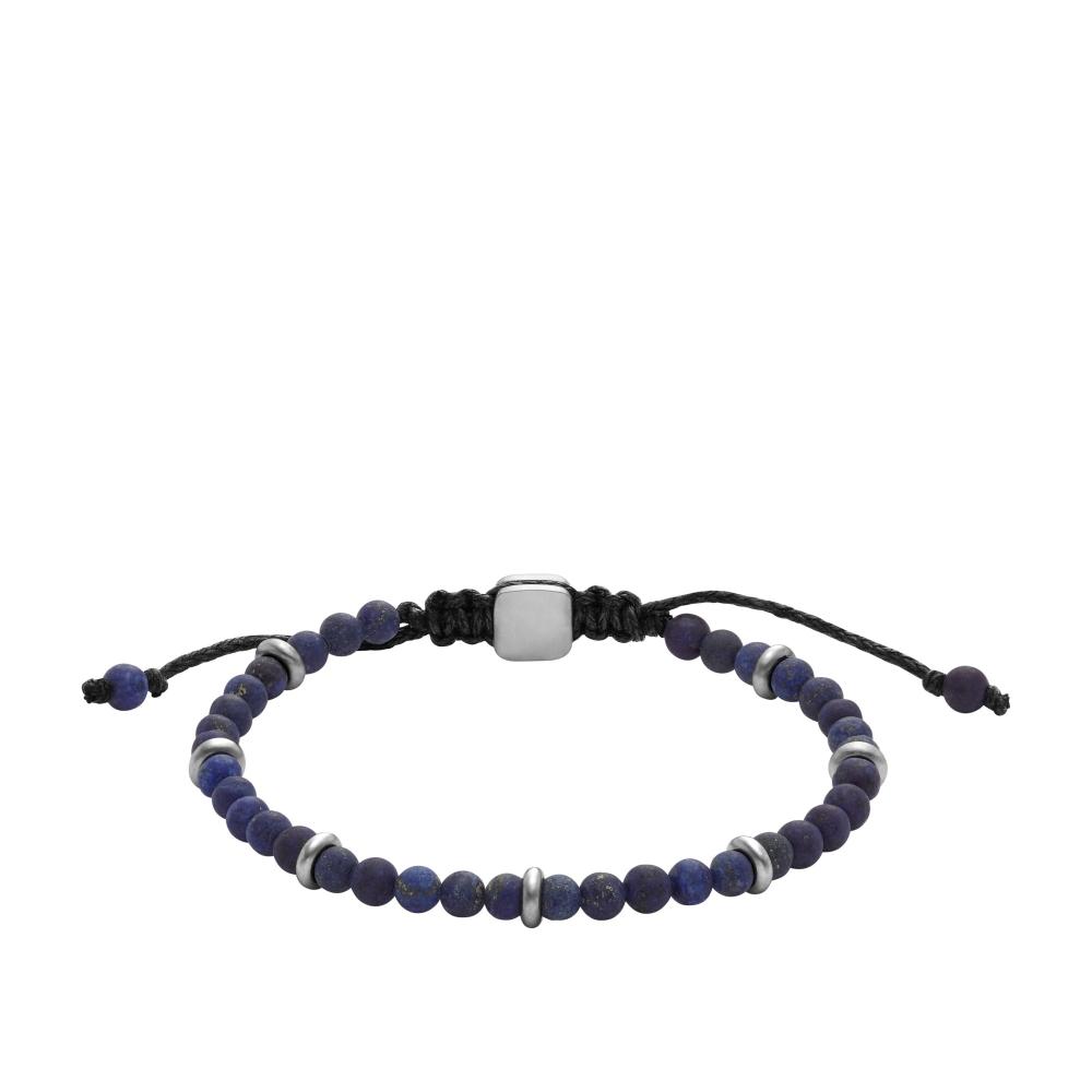 

Fossil Men s Merritt Arm Stack Blue Lapis Beaded Bracelet blue