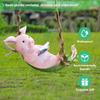Adorable Pig Pendant Decor Resin Pig Swing Sculpture Ornament Waterproof Hanging Pig Swing Figurine for Garden Lawn Decoration