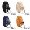 Men Women Casual Knitted Pin Buckle Belt Woven Canvas Elastic Expandable Braided Stretch Belts Plain Webbing Strap