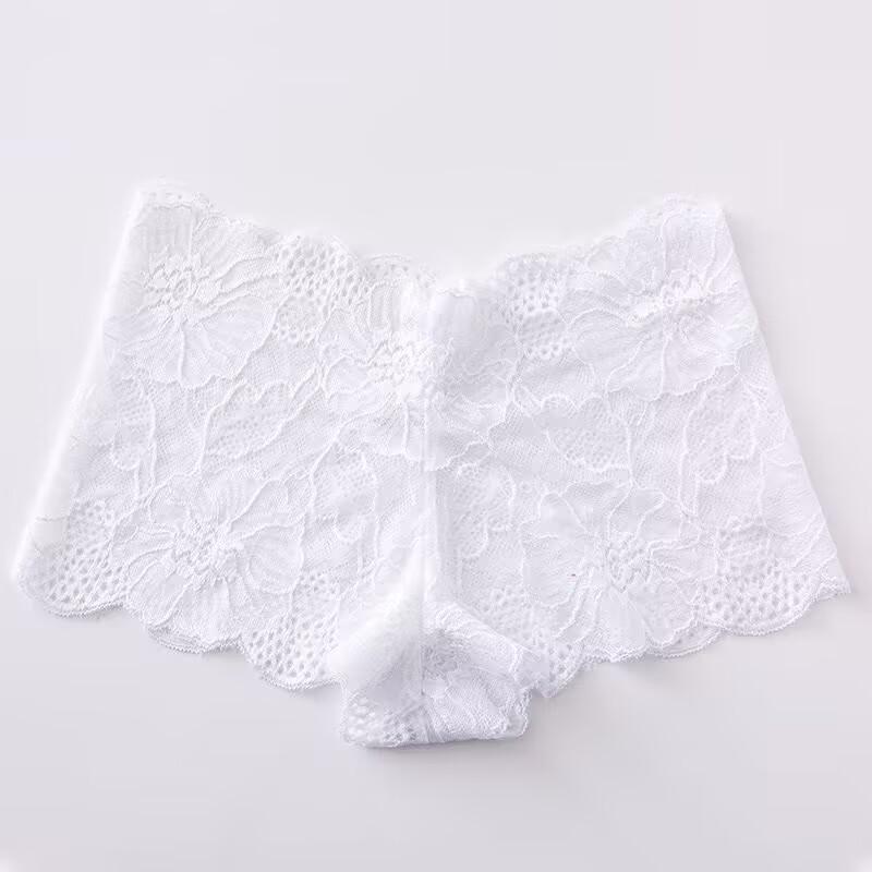 

Женские кружевные трусики-шорты с низкой посадкой S-XL Женское нижнее белье с цветочным принтом Сексуальные трусики Удобное нижнее белье L белый