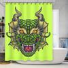 Tuniu Chinese Dragon Shower Curtain Cool Red Dragon Design For Bathroom Decor Unique Wall Art Shower Tent