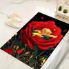 1pc Rose and Prince Pattern Area Rug, Anti slip Non Shedding Stain Resistant Carpet