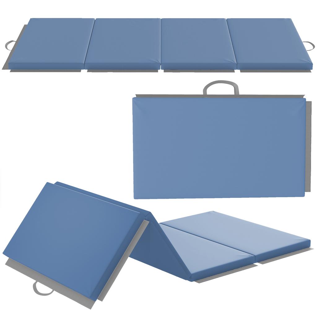 Foldable Gymnastics Mat, 180 x 80 x 5 cm, Light Blue