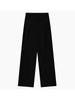 Women's Black Chenille High-Waist Corduroy Wide-Leg Pants - Autumn Winter Plus Velvet