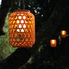 1PC Solar Imitation Bamboo Lantern Outdoor Waterproof Plastic Rattan Lantern Courtyard Decoration Garden Light