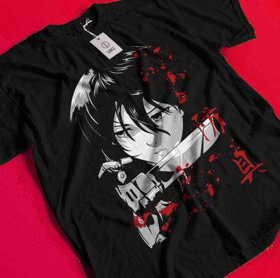 Attack on Titan T-Shirt Mikasa Anime Eren AOT Levi SNK Manga Graficzny T-shirt Unisex BB194