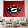 1PC Star Soccer Emblem Printed Tapestry Room Decoration Wall Hanging for Living Room Bedroom, dormitory, Birthday and Christmas gifts